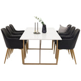 Palace Matbord - Ek-look / Vit - 240*100*H75 +Comfort Karmstol - Ek-Look / Svart PU _6