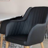 Palace Matbord - Ek-look / Vit - 240*100*H75 +Comfort Karmstol - Ek-Look / Svart PU _6