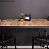 Jídelní stůl Bali – 80*80 cm – Teak / Černá + Jídelní židle Polly – Černá / Černá _2