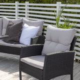 Sedací souprava Knock - Black Wicker - Grey Cushion