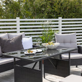 Sedací souprava Knock - Black Wicker - Grey Cushion