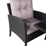 Sedací souprava Knock - Black Wicker - Grey Cushion
