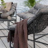 Tina - Sedací souprava - Černá / Šedá - Ocel -