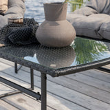 Tina - Sedací souprava - Černá / Šedá - Ocel -