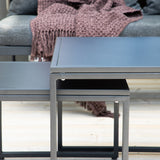 Sopot - Sedací souprava - černá / šedá - ocel