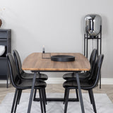 Jídelní stůl Inca - Dřevo / Černá + Jídelní židle Polar Černá / černá_4