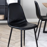 Jídelní stůl Inca - Dřevo / Černá + Jídelní židle Polar Černá / černá_4