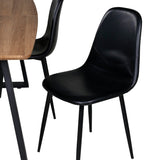 Jídelní stůl Inca - Dřevo / Černá + Jídelní židle Polar Černá / černá_4