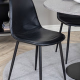 Jídelní stůl Razzia 106 cm - Šedá Terazzo / Černá+Polar Matstol - Svart / Svart