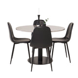 Jídelní stůl Razzia 106 cm - Šedá Terazzo / Černá+Polar Matstol - Svart / Svart