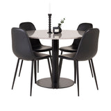 Jídelní stůl Razzia 106 cm - Šedá Terazzo / Černá+Polar Matstol - Svart / Svart