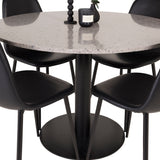 Jídelní stůl Razzia 106 cm - Šedá Terazzo / Černá+Polar Matstol - Svart / Svart