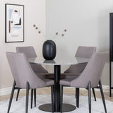Razzia Jídelní stůl 106cm -Šedá Terazzo / Černá +Leone 2.0 Polar Grey - ČERNÉ nohy _4