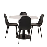 Razzia Jídelní stůl 106cm - White Terazzo / Black+Polar Matstol - Svart / Svart