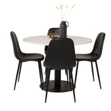 Razzia Jídelní stůl 106cm - White Terazzo / Black+Polar Matstol - Svart / Svart