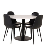 Razzia Jídelní stůl 106cm - White Terazzo / Black+Polar Matstol - Svart / Svart