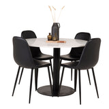 Razzia Jídelní stůl 106cm - White Terazzo / Black+Polar Matstol - Svart / Svart