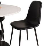 Razzia Jídelní stůl 106cm - White Terazzo / Black+Polar Matstol - Svart / Svart