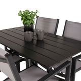 Denver Café Table 120*70 – Black Alu / Black Aintwood+Copacabana Chair Chair (stac