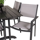 Denver Café Table 120*70 – Black Alu / Black Aintwood+Copacabana Chair Chair (stac