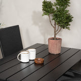 Denver Café Table 120*70 - Black Alu / Black Aintwood + křeslo Anna (stohovatelné)