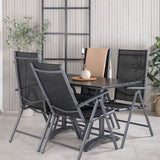 Denver Café Table 120*70 - Black Alu / Black Aintwood+Break 5:pos Židle - Black alu / Black Textilene_4