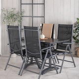 Denver Café Table 120*70 - Black Alu / Black Aintwood+Break 5:pos Židle - Black alu / Black Textilene_4