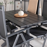 Denver Café Table 120*70 - Black Alu / Black Aintwood+Break 5:pos Židle - Black alu / Black Textilene_4