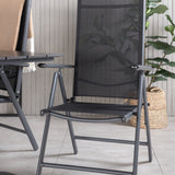 Denver Café Table 120*70 - Black Alu / Black Aintwood+Break 5:pos Židle - Black alu / Black Textilene_4