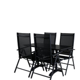 Denver Café Table 120*70 - Black Alu / Black Aintwood+Break 5:pos Židle - Black alu / Black Textilene_4