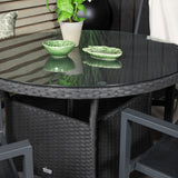 Stůl Volta ø 90 – černá/sklo – stohovací židle Copacabana – černá/černá 4