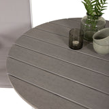 Parma cafébord ø90 - Bílá Alu / Šedá Aintwood+Copacabana Polohovací křeslo (stohovatelné) - Bílá Alu / Šedá Textilene_2