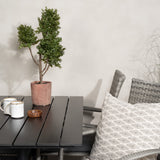 Denver Café Table 120*70 - Black Alu / Black Aintwood+Anna Arm Chair (stohovatelné) - Grey_4
