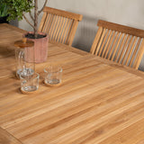Jídelní stůl Kenya 220*100*H76 - Teak+Keňa skládací židle s područkou - Teak_6