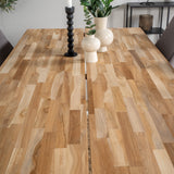 Cirebon Jídelní stůl 200*90cm - Teak / Bílá +Leone 2.0 Polar Grey - Bílé nohy _6
