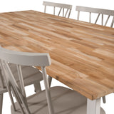Cirebon Jídelní stůl 200*90cm - Teak / White+Mariette Pinnstol - Ljusgrå_6