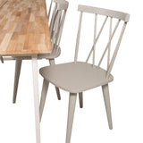 Cirebon Jídelní stůl 200*90cm - Teak / White+Mariette Pinnstol - Ljusgrå_6