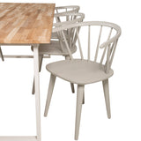 Cirebon Jídelní stůl 200*90cm - Teak / White+Bobby Pinnstol - Ljusgrå _6
