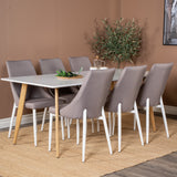 Polar Matbord - Ek-Look / Vit- 180*90*H75 +Leone 2.0 Polar Grey - Bílé nohy _6