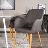 Polar Jídelní stůl 180 cm - Bílá deska / Bílé nohy +Comfort - Jídelní židle - Dub/tmavě šedá _4