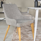 Polar Jídelní stůl 180 cm - Bílá deska / Bílé nohy +Plaza - Jídelní židle - Dub/Světle šedá _6