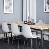 Cirebon Jídelní stůl 200*90cm - Nature / Black+Polar Diamond Jídelní židle - Černé nohy - Grey Velvet_6