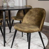 Jídelní stůl Dipp - 115 cm - Černá dýha / Celé černé nohy +Velvet Jídelní Chiar - Černé nohy - Dusty Green Velvet_4