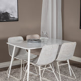Polar Jídelní stůl 120 cm - White White+Cirebon Jídelní židle - White Wash_4