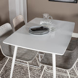 Polar Jídelní stůl 120 cm - White White+Cirebon Jídelní židle - White Wash_4