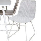 Polar Jídelní stůl 120 cm - White White+Cirebon Jídelní židle - White Wash_4