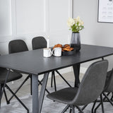 Jídelní stůl Marina - Černá deska / černé nohy + Jídelní židle Polar s funkcí Spin - černá Nohy - Černá PU - Black Stitches_6