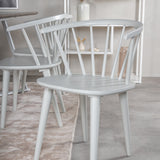 Jídelní stůl Marina - šedý "dub" / bílé nohy + jídelní židle Bobby Windsor - Grey_6