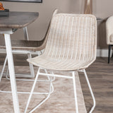Inca Extentiontable - šedý "dub" / bílá Nohy+Cirebon Jídelní židle - White Wash_4