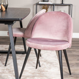 Inca Extentiontable - Černá top / černá Nohy+Velvet Jídelní židle - Pink / Black_4